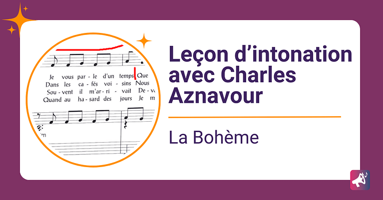 Intonation française en chanson avec La Bohème