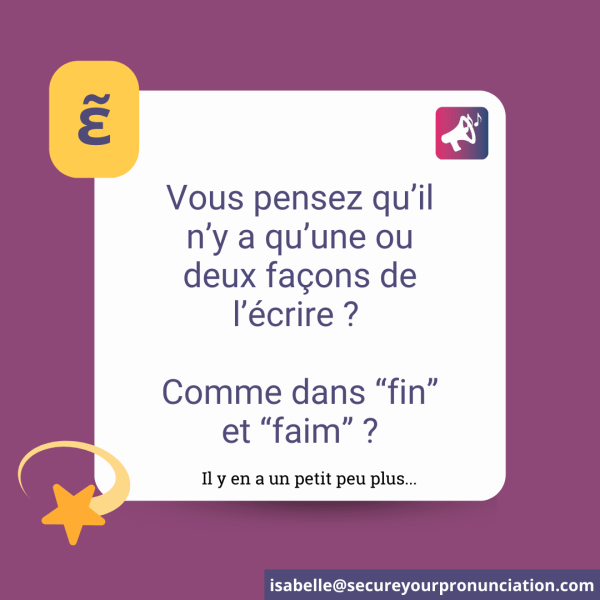 Prononciation en français: le son in et aim en français